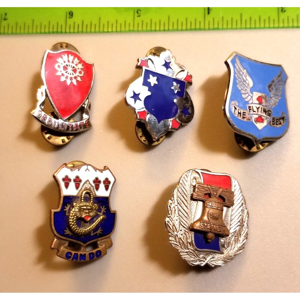 US Military Distinctive Unit Insignia Lot of 5 - Vintage